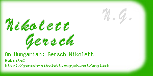 nikolett gersch business card